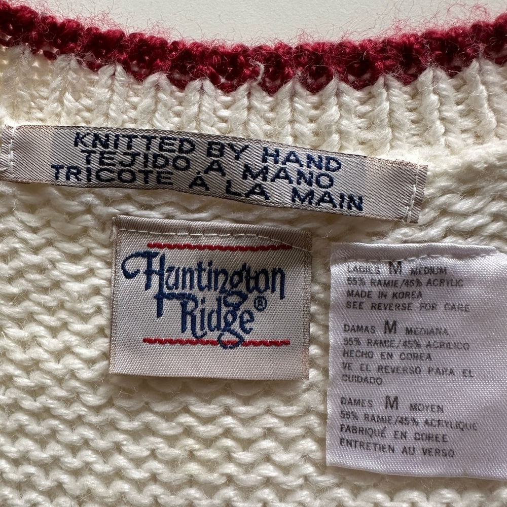 Hand Knit Vintage Sweater Vest - Picture 4 of 5